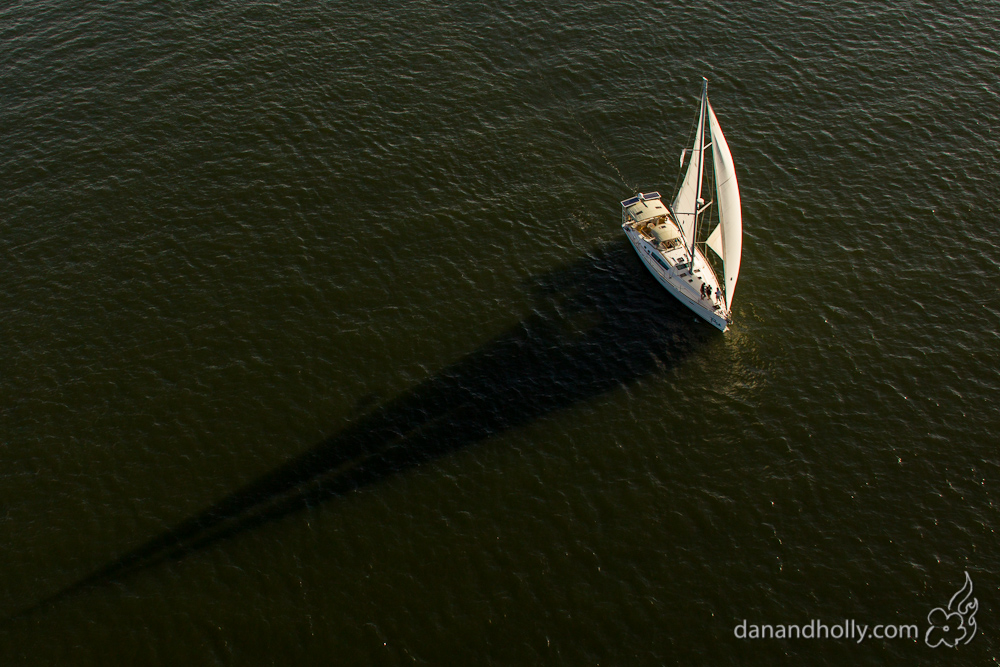 The lone sailboat